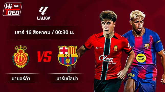 วิเคราะห์ฟุตบอล ลาลีกา สเปน คู่ มายอร์ก้า พบ บาร์เซโลน่า